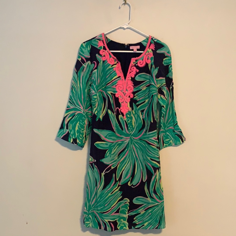 Lilly Pulitzer Dress with beaded neckline, size 8